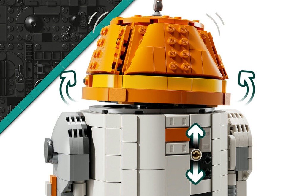 LEGO 75416 Star Wars Droid astromechaniczny Chopper (C1-10P) detale ruchome elementy  