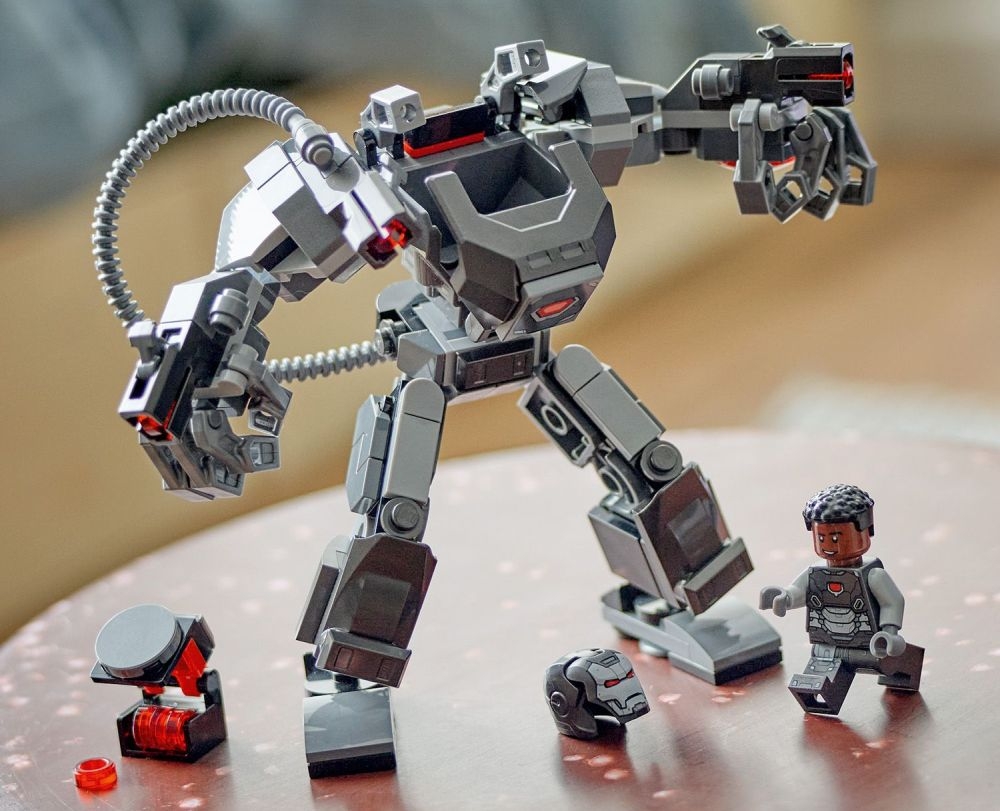 LEGO 76277 Marvel Mechaniczna zbroja War Machine    klocki elementy zabawa łączenie figurki akcesoria figurka zestaw 