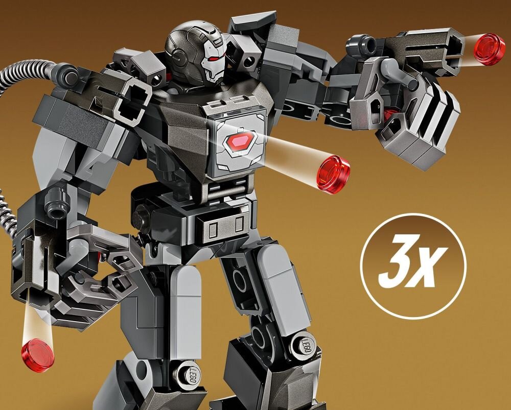 LEGO 76277 Marvel Mechaniczna zbroja War Machine    klocki elementy zabawa łączenie figurki akcesoria figurka zestaw 