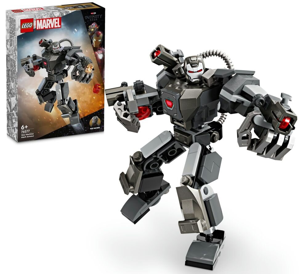 LEGO 76277 Marvel Mechaniczna zbroja War Machine    klocki elementy zabawa łączenie figurki akcesoria figurka zestaw 