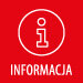 Czerwony kwadrat z białą ikoną litery \'i\' w kółku oraz napisem \'INFORMACJA\'.