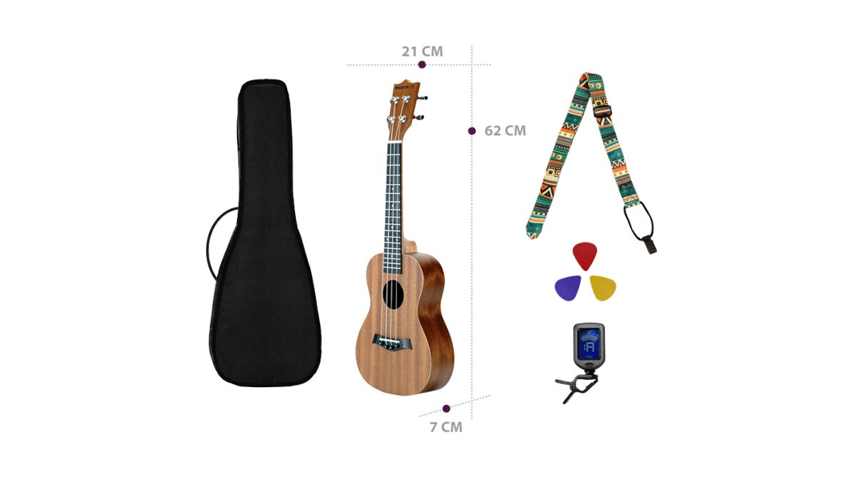 Ukulele MUSICMATE U-02 AlohaTune — zestaw