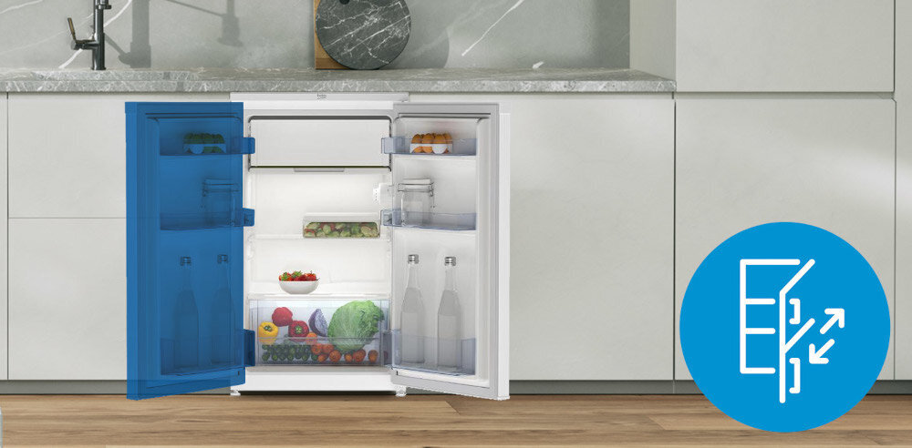 LODÓWKA BEKO TSE1284N zmiana kierunku otwierania zawiasy montaż