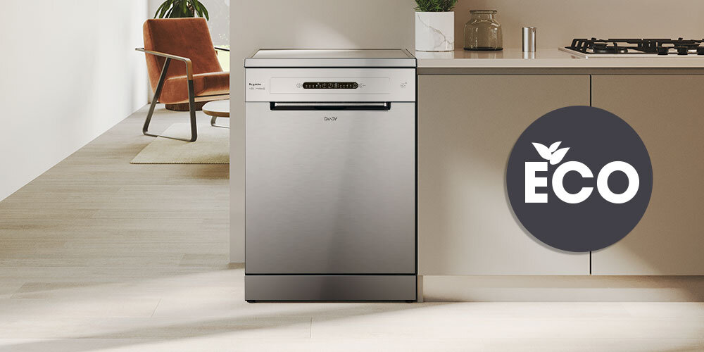 ZMYWARKA CANDY CF 3C7L1S lifestyle zabudowa kuchnia infografika temperatura oszczędności program ECO