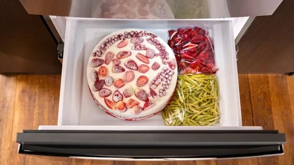 HAIER HTW5620DNPT szuflady easy accesss przestrzeń szybki łatwy dostęp widoczność zamrażarka prowadnice kółka szuflady