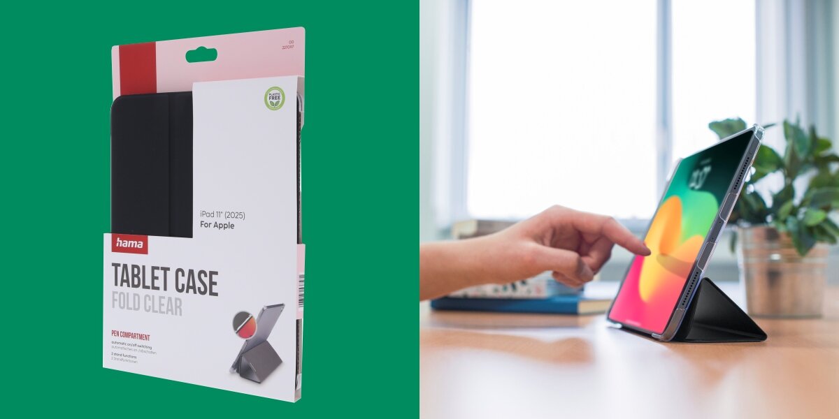 Etui na iPad HAMA Fold Clear do Apple iPad 11 swoboda korzystania