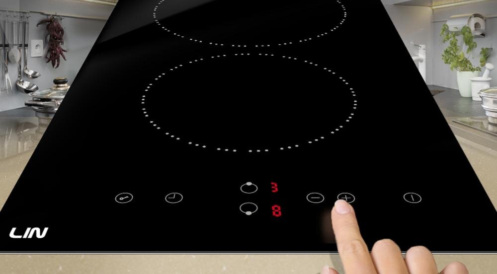 LIN LC-G3048 ceramika wygodne czyszczenie panel dotykowy sterowanie ustawienia domek letniskowy działka kemping mała kuchnia