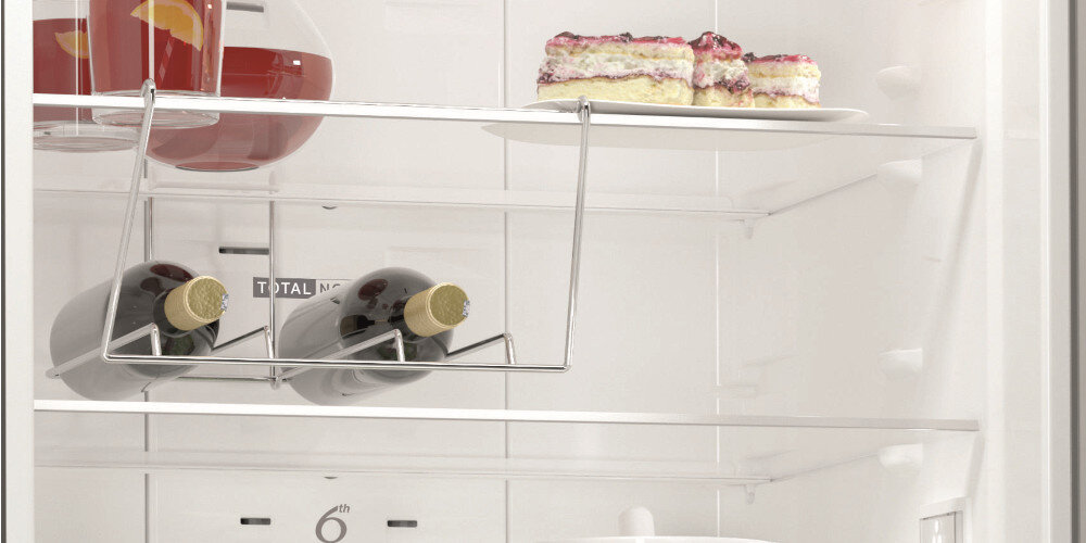 LODÓWKA WHIRLPOOL WB70I 953 X Aqua stojak butelki dodatkowe miejsce bezpieczne przechowywanie