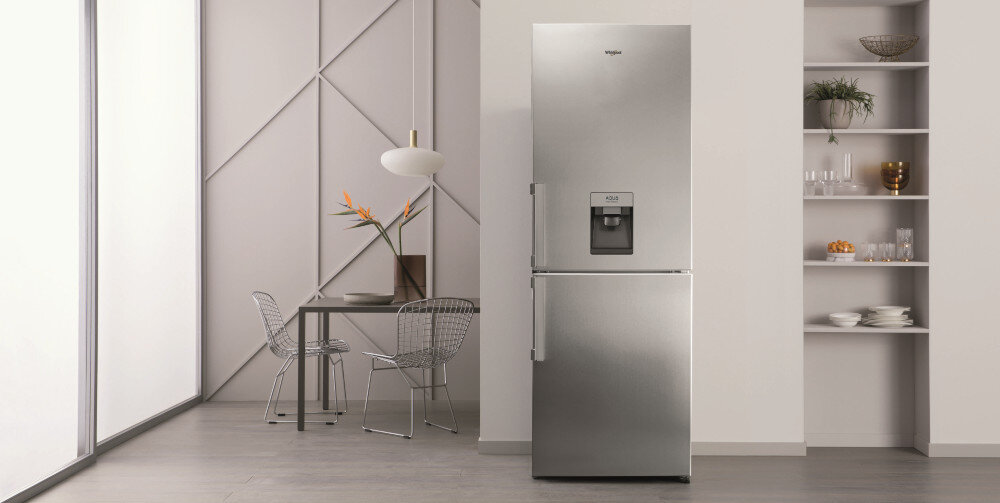 LODÓWKA WHIRLPOOL WB70I 953 X Aqua No Frost szuflady FreshBox mięso ryby owoce warzywa szklane półki Balkoniki drzwi miejsce kostkarka Twist Ice kostki lodu oświetlenie LED