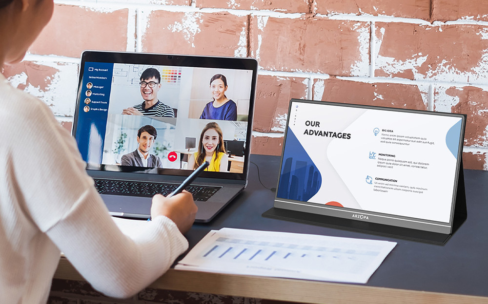 Monitor ARZOPA S1 Table cechy mobilność etui podstawka