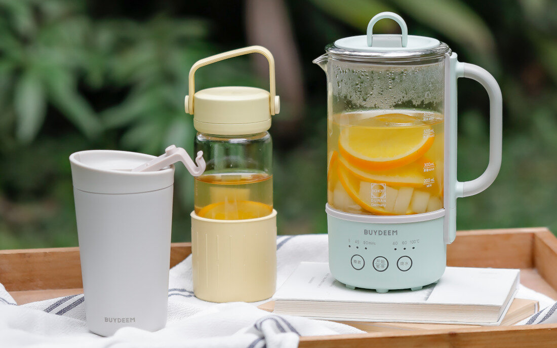 Czajnik BUYDEEM K314 Miętowy Mobilność na co dzień Lekka konstrukcja do biura, hotelu czy na kemping wspiera wygodę i zdrowie