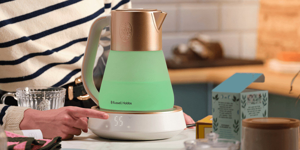 Czajnik RUSSELL HOBBS Calm 27450-70 Wysoka jakość matowe szkło miedziane akcenty styl dodatek