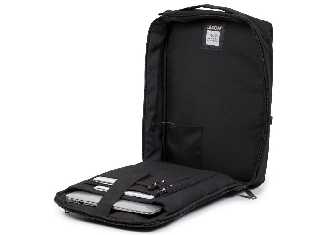 Lexon Track Document Backpack wnętrze przegroda na laptopa i dokumenty