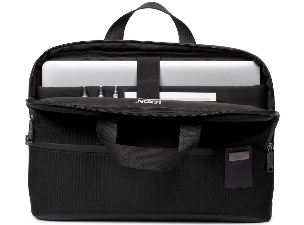 Torba na laptopa 15 cali Lexon Track Envelope Brief czarna smukła forma
