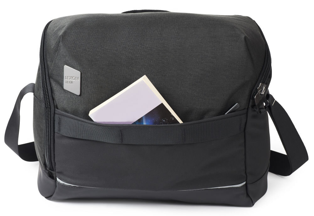 Torba na laptopa 15 cali Lexon Tera Messenger Bag czarna miejska