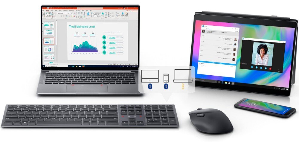 Klawiatura DELL Premier KB900 łączność Bluetooth nadajnik szyfrowanie