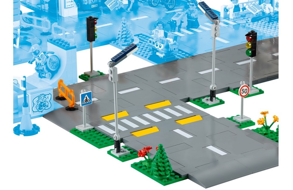 LEGO City Płyty drogowe 60304 Kopalnia pomysłów dla chłopców i dziewczynek Zachęcają do swobodnej zabawy i kreatywności 112 elementów