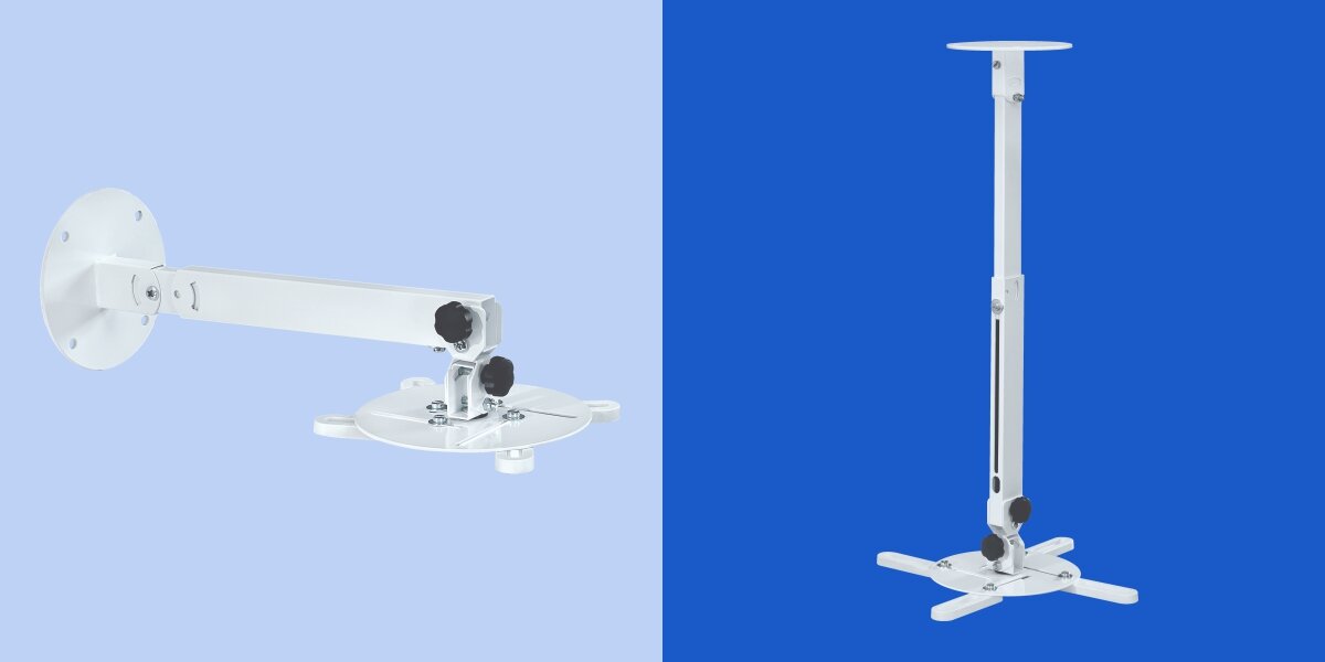 Uchwyt sufitowo-ścienny HAMA 220880 Maksymalne obciążenie 15 kg Biały Biały uchwyt do projektora w dwóch konfiguracjach: jako wysięgnik ścienny oraz regulowane ramię sufitowe.