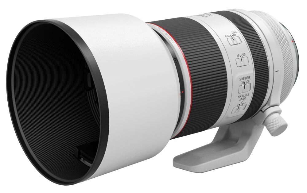 Obiektyw CANON RF 70-200 mm f-2.8L IS USM    ogniskowa przysłona ostrość pierścienie optyka soczewki powłoki montaż bagnet światło jasność zoom filtry waga 