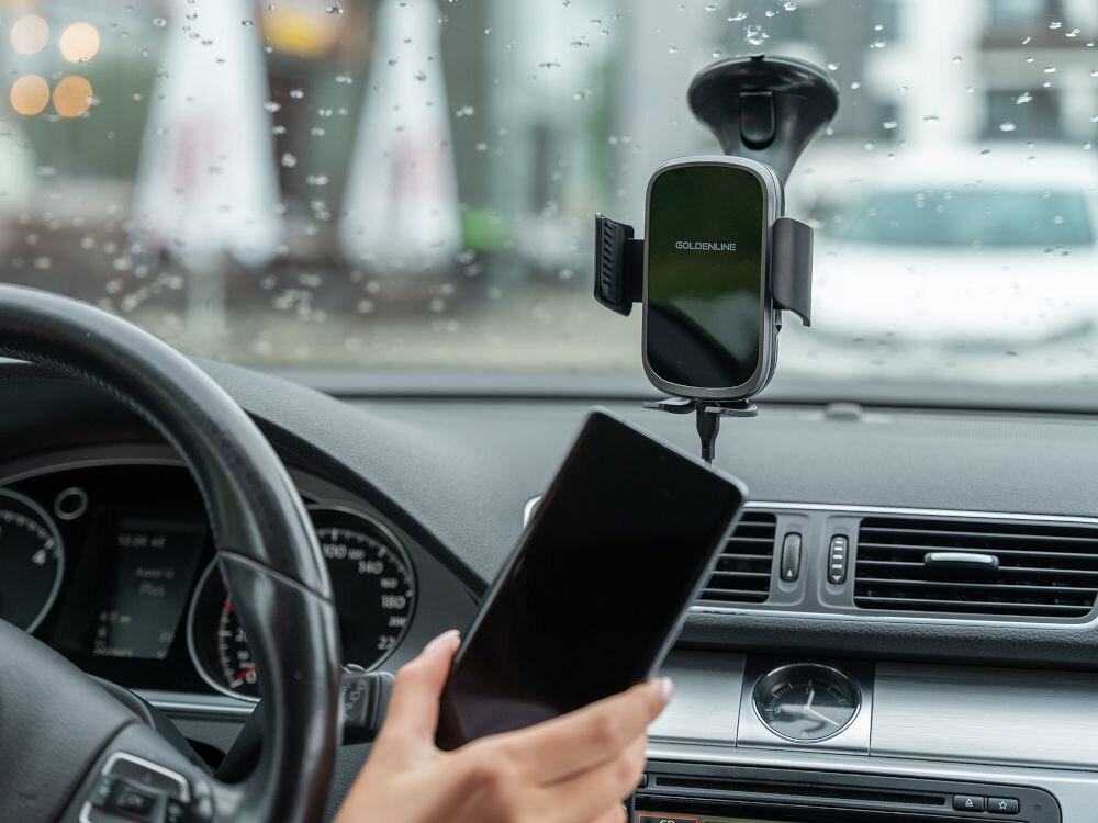 Uchwyt na telefon GÖTZE & JENSEN CH900W Czarny ramiona automatyczne