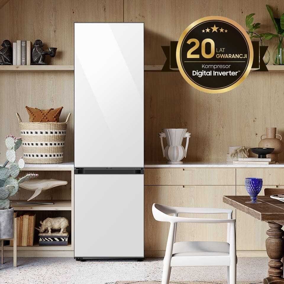 20 lat gwarancji na kompresor Digital Inverter w lodówce Samsung RB38C7B5C12 z oferty Media Expert