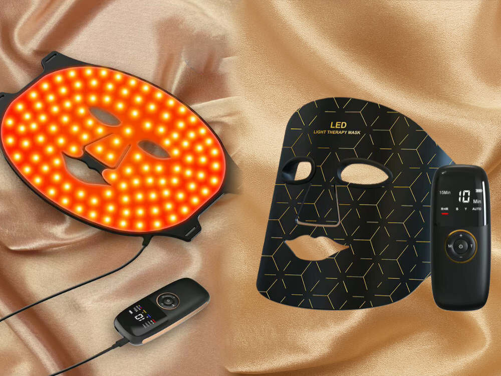 Maska LED do twarzy DIFORO DiF-Eluminna Fale o długości 630 nm Efekty są zauważalne już po kilku użyciach