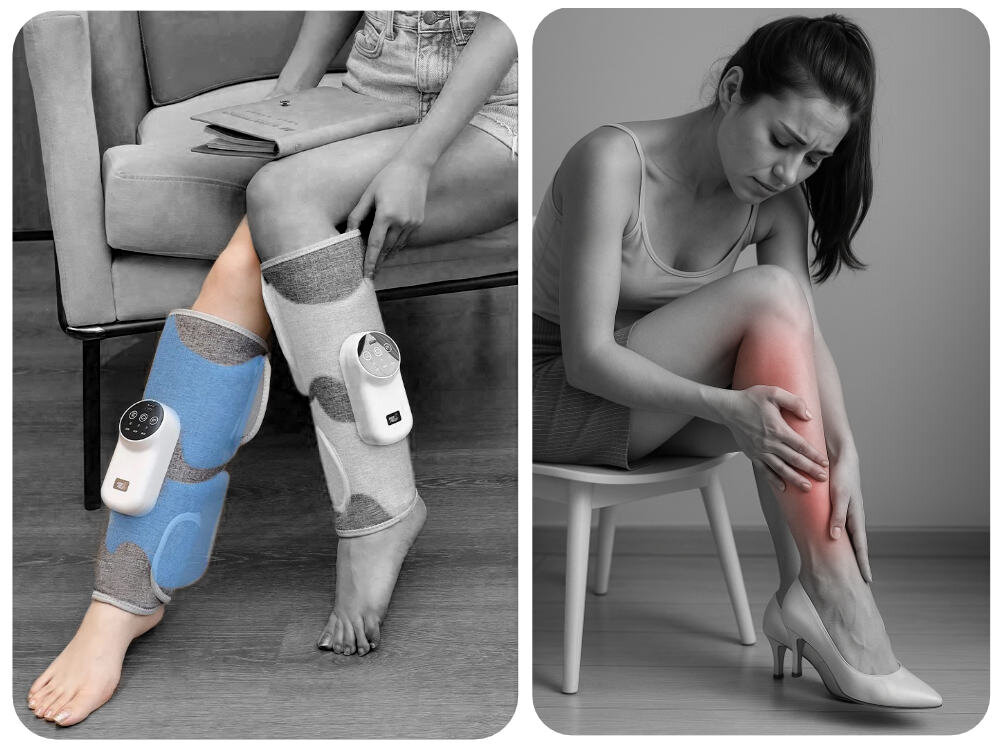 Masażer DIFORO DiF-Press-Mini Masaż uciskowy system poduszek powietrznych Trzy poziomy intensywności trzy tryby masazu  dostosowanie potrzeby relaks mikrokrążenie