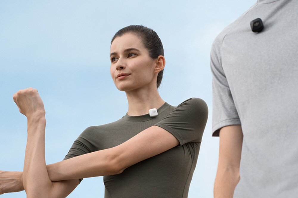 Nadajnik DJI Mic Mini Czarny redukcja szumów tryby osłony przeciwwietrzne