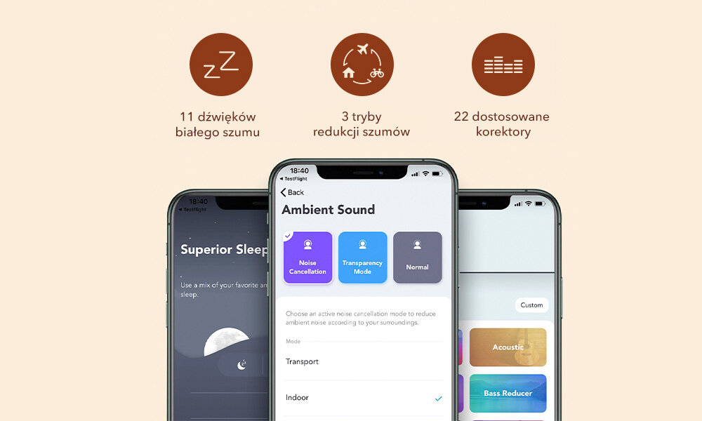 Słuchawki nauszne SOUNDCORE Life Q30 ANC dopasowanie dzwie personalizacja equalizer