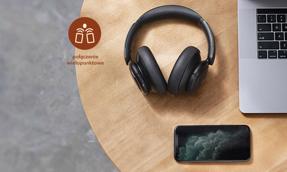 Słuchawki nauszne SOUNDCORE Life Q30 ANC bluetooth przelaczanie wygoda 