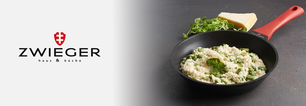 Patelnia ZWIEGER Obsidian 28 cm odporność na odkształcenia i temperaturę, ochrona przed odpryskami