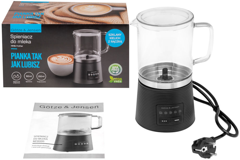 Spieniacz GOTZE & JENSEN MF800G elementy zestaw