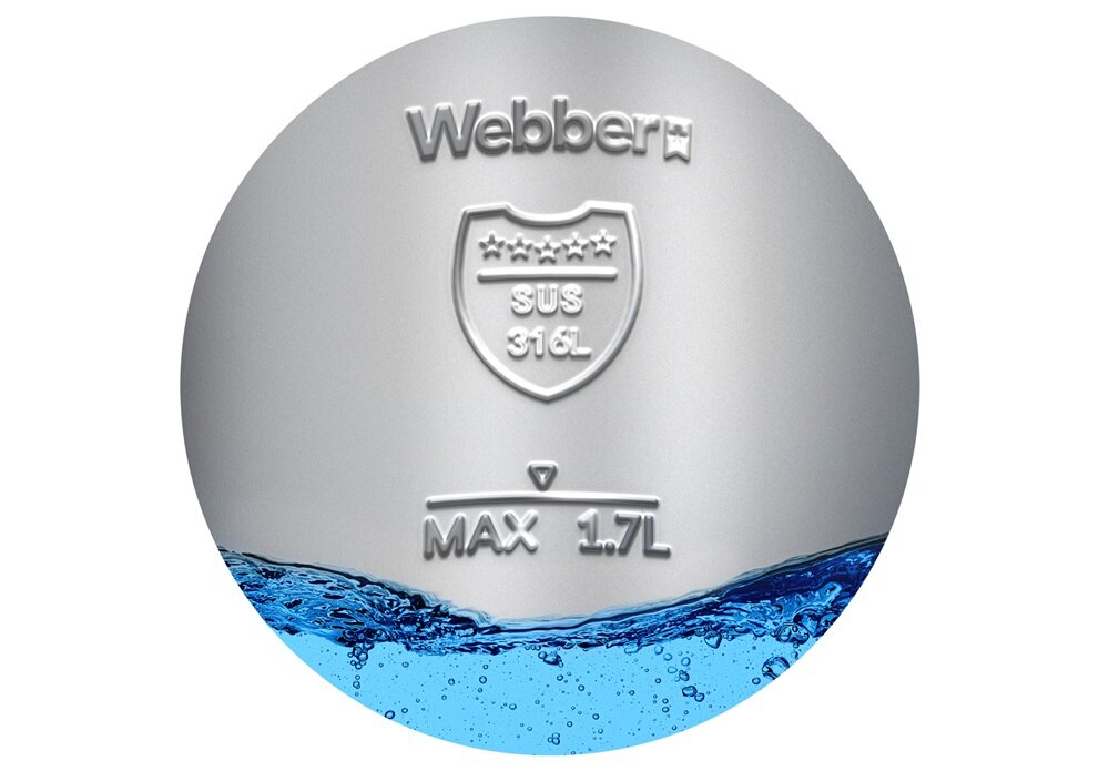 Czajnik WEBBER Ceylon WK-717 zagotowanie wody na kilka porcji, na około 6 kubków, wygodniejsze przygotowanie