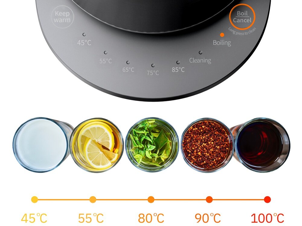 Czajnik WEBBER Ceylon WK-717 sześć ustawien temperatury, dopasowana do rodzaju napoju, pełna kontrola