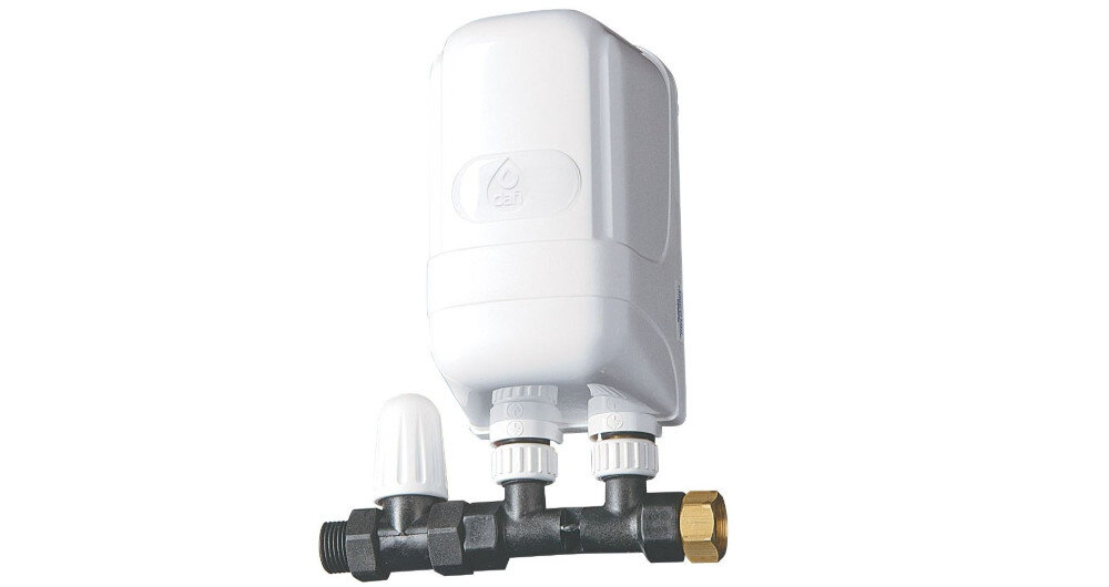 PRZEPŁYWOWY PODGRZEWACZ WODY DAFI 7.3 kW przyłączem (230V) Z PRZYŁĄCZEM niewielkie rozmiary waga Długość Oszczędność miejsca