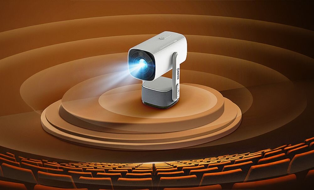 Projektor MANTA MultiVision Portable projektor obraz kino domowe aplikacje urzadzenia seriale filmy zoom ochrona oczu 