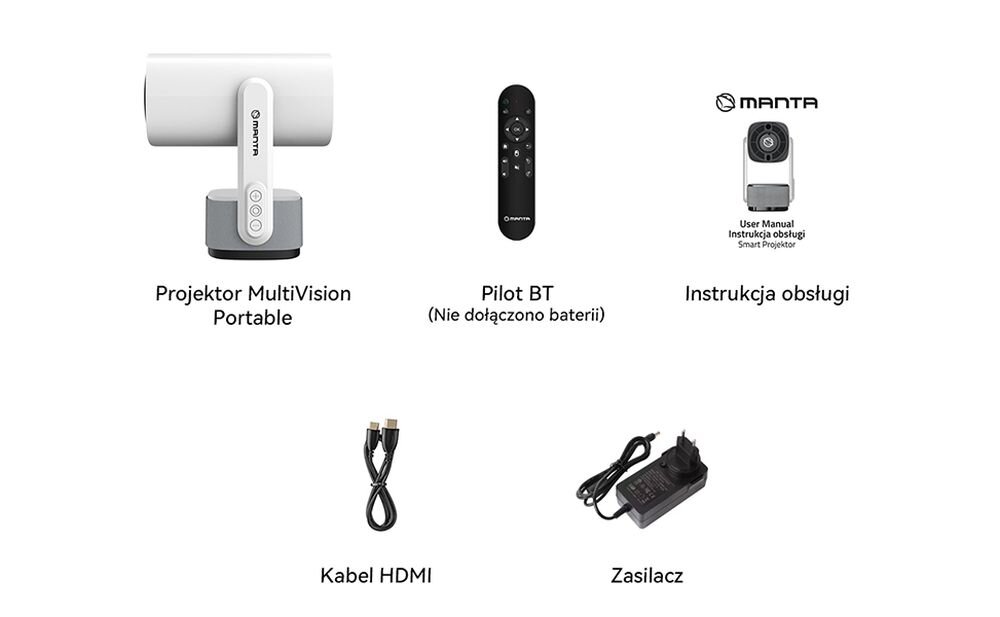 Projektor MANTA MultiVision Portable zestaw