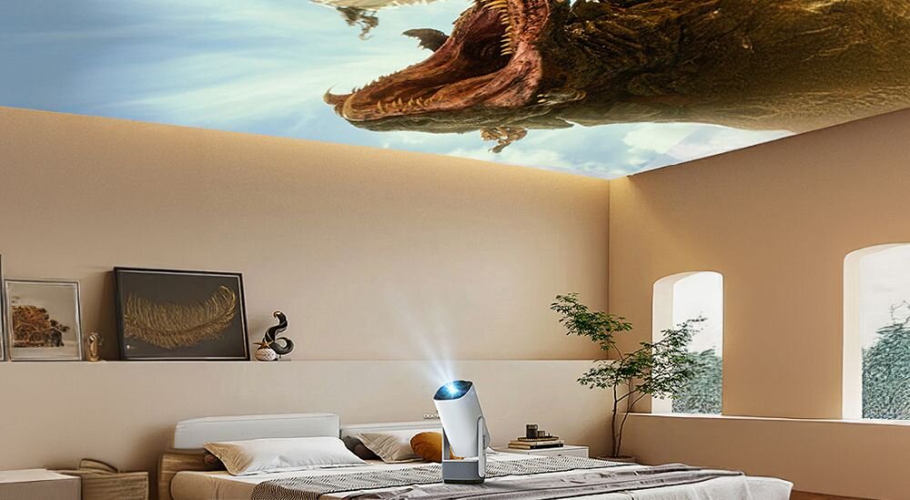 Projektor MANTA MultiVision Portable ogladanie na suficie sterowanie