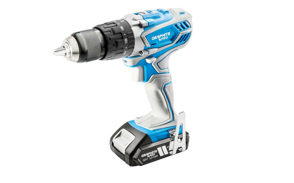 GRAPHITE-59GP401-PRO wiertarko-wkrętarka tryb praca udar beton cegła prędkość obrotowa wrzeciono moment obrotowy regulacja wiercenie