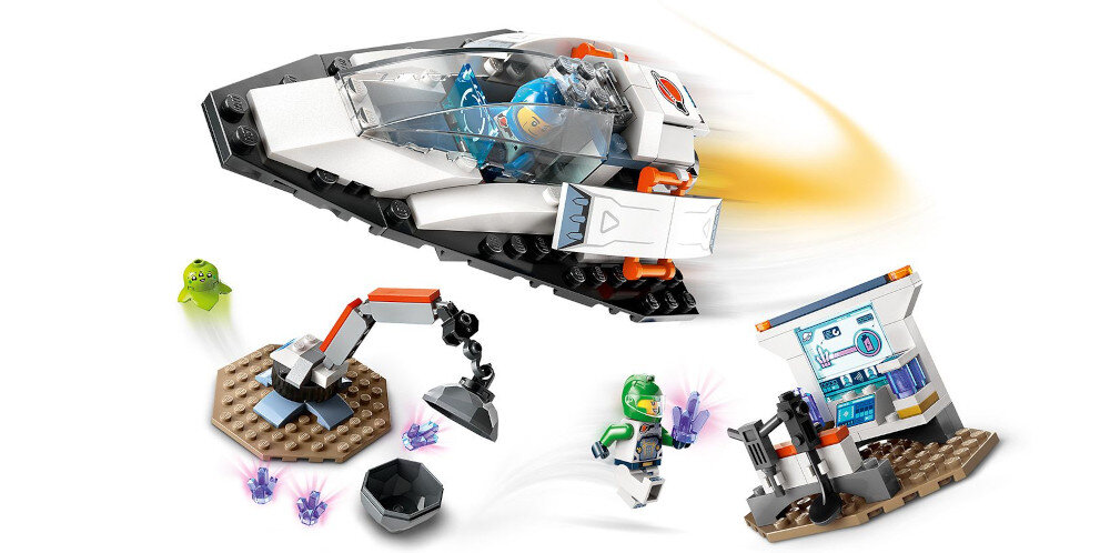 KLOCKI LEGO CITY STATEK KOSMICZNY I ODKRYWANIE ASTEROIDY 60429 kosmiczna zabawka podwozie klocek startowy