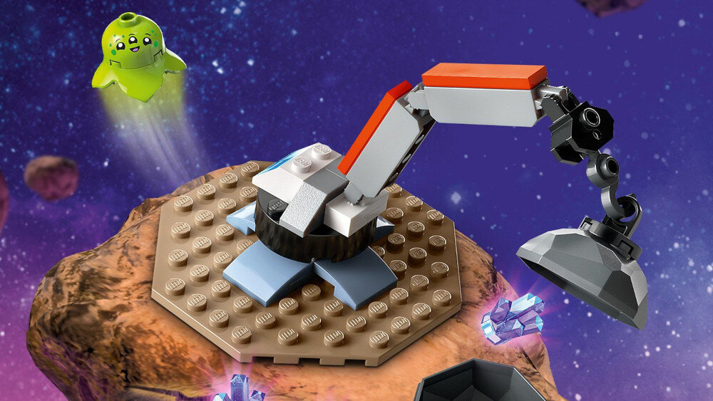 KLOCKI LEGO CITY STATEK KOSMICZNY I ODKRYWANIE ASTEROIDY 60429 funkcje zalety dźwig kryształy