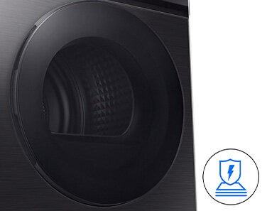 Przybliżenie na drzwi z hartowanego szkła suszarki Bespoke AI 9kg DV90DB7845GBU4.