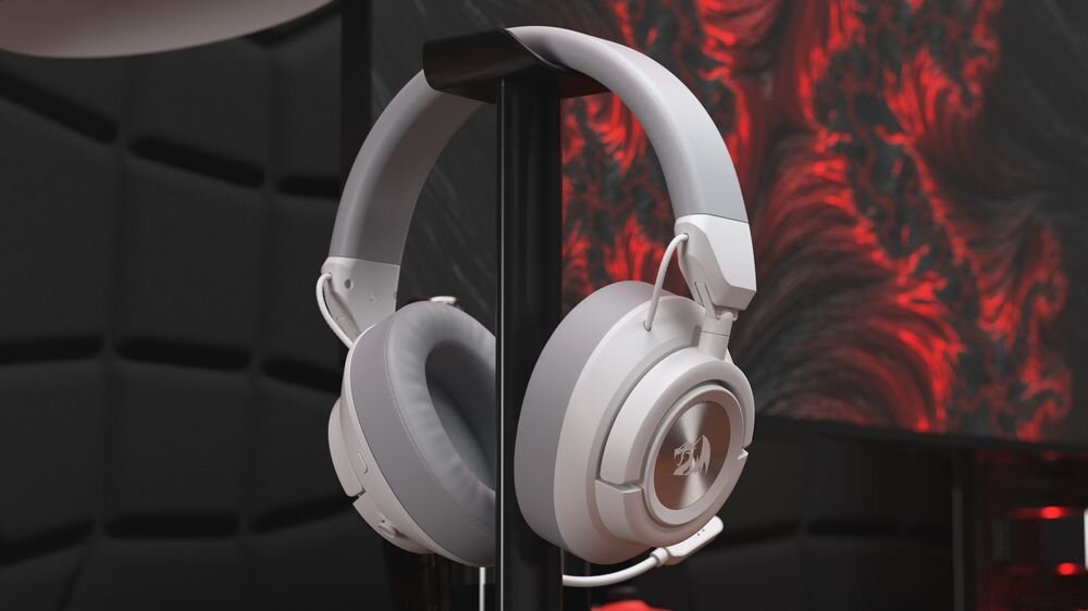 Słuchawki REDRAGON Spectra Pro H889WG dźwięk przestrzenny 7.1 pasmo 20-20000 Hz gaming immersja, słuchawki stojące na stojaku