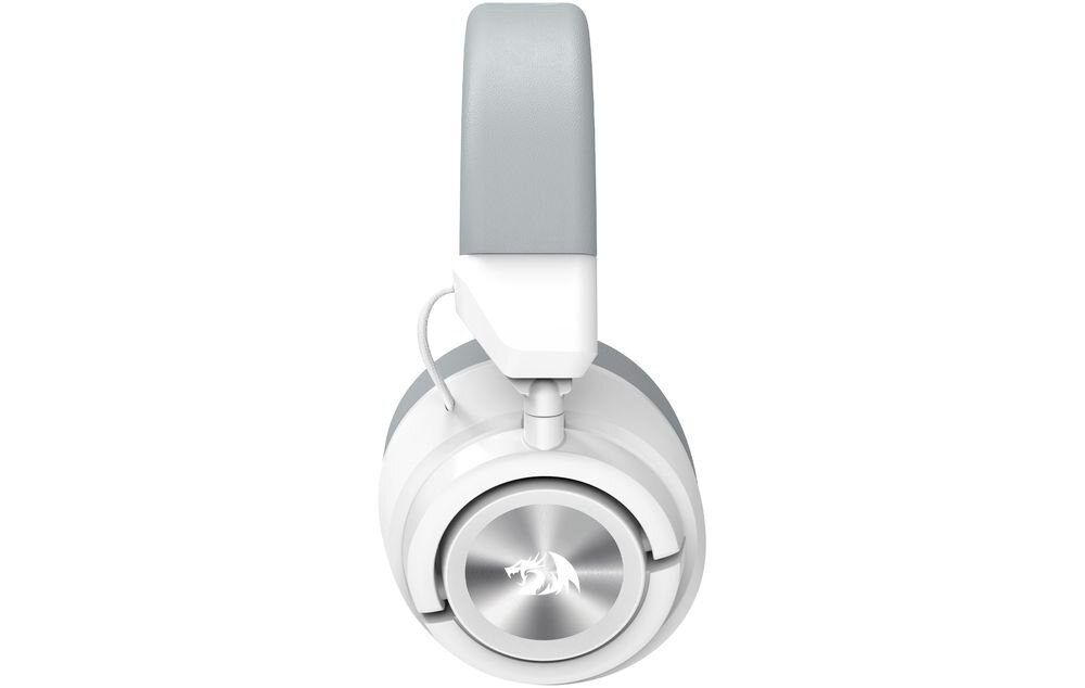 Słuchawki REDRAGON Spectra Pro H889WG regulacja głośności pokrętło kabel 1.8 m sterowanie, słuchawki z boku na białym tle