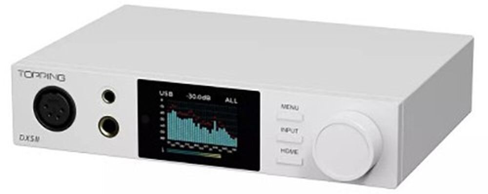 TOPPING DX5 MK2 dwa układy ESS ES9039Q2M DAC zbalansowana konstrukcja X-Hybrid, urządzenie na białym tle