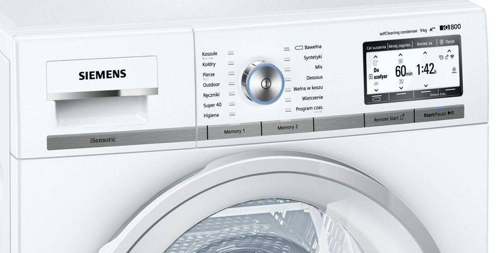 Suszarka SIEMENS WT7HY780PL system bębna softDry