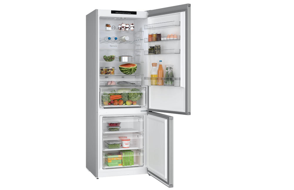 BOSCH KGN492LDF rodzinna pojemna lodówka niezbędne urządzenie funkcje alarm wzrost temperatura niedomknięte drzwi