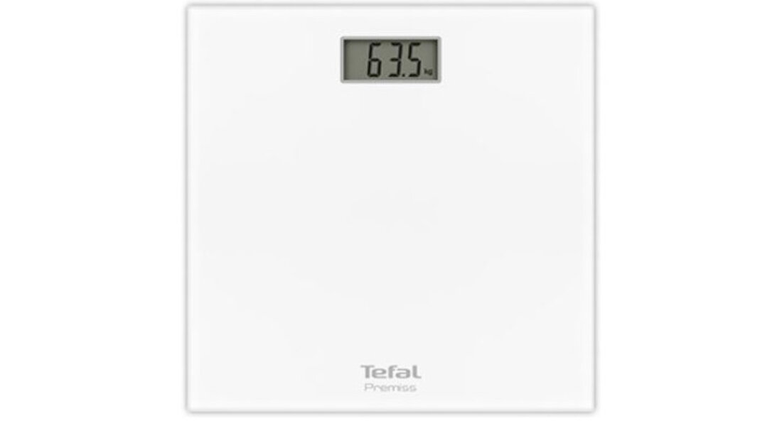 Waga TEFAL PP1061 Premiss komfortowe uzytkowanie elegancka i kompaktowa smukly ksztalt szklana platforma funkcja automatycznego wlaczenia i wylaczenia uzytkowanie proste i intuicyjne maksymalne obciaznie do 150 kg