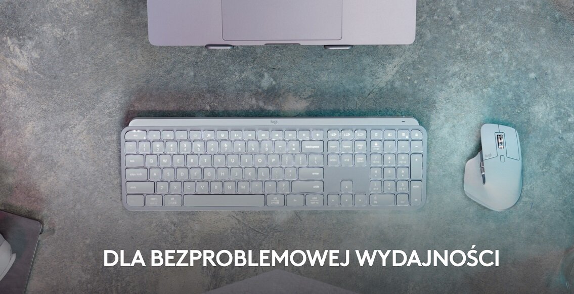Klawiatura LOGITECH MX Keys S PISZ SZYBKO I PŁYNNIE AUTOMATYZUJ DZIAŁANIA WYGODNIE NAWET W NOCY JEDNA DLA 3 URZĄDZEŃ BĄDŹ EKO