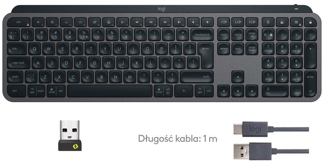 Klawiatura LOGITECH MX Keys S PISZ SZYBKO I PŁYNNIE AUTOMATYZUJ DZIAŁANIA WYGODNIE NAWET W NOCY JEDNA DLA 3 URZĄDZEŃ BĄDŹ EKO